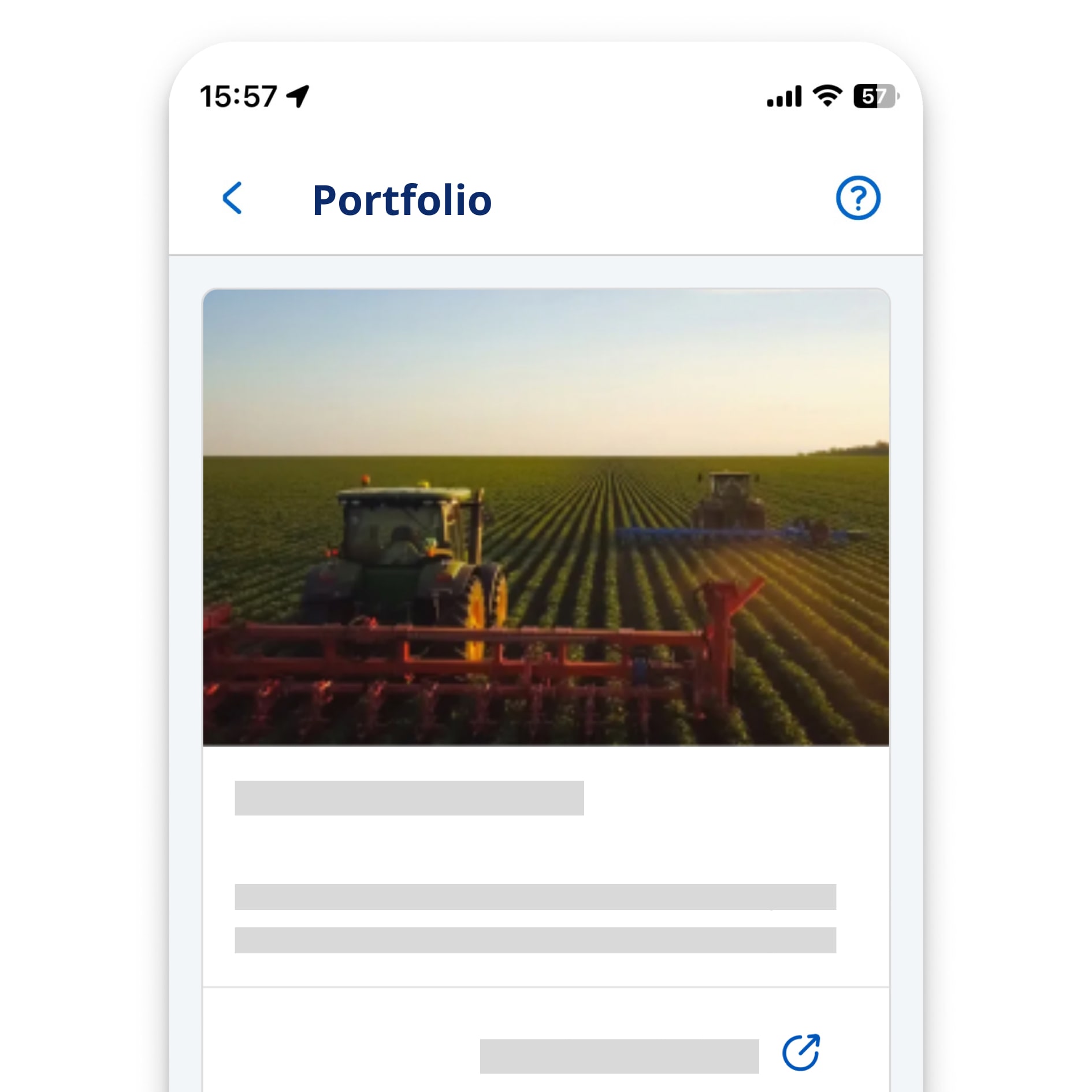 YaraPlus Portfolio mobiel scherm